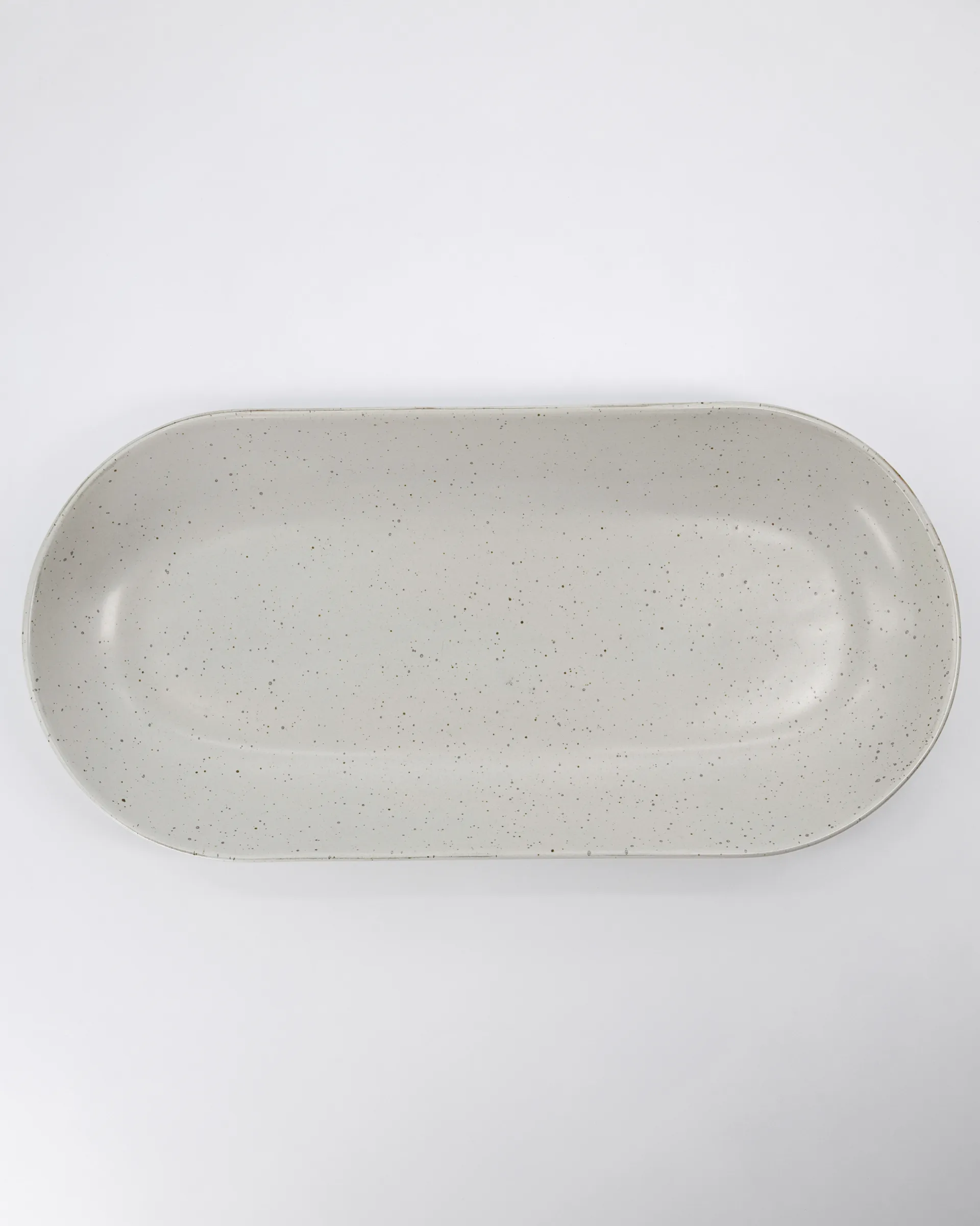 Piatto da portata Pion 19x38 cm, grigio-bianco House Doctor