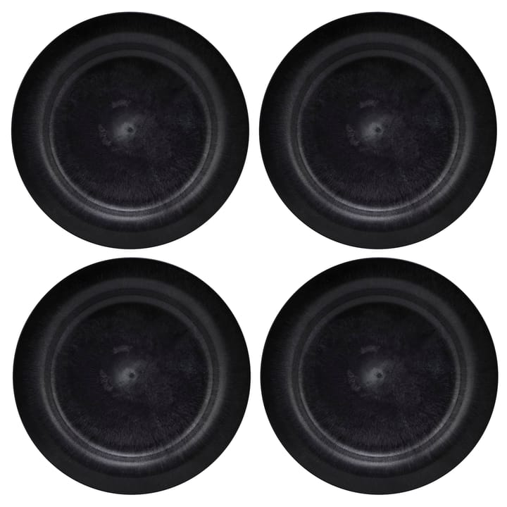 Piatto da portata Serveur 24 cm confezione da 4 - nero - House Doctor