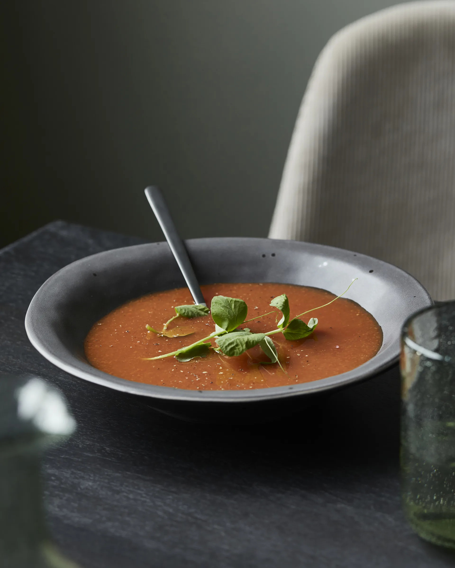 Piatto da zuppa Rustic Ø 25 cm, Grigio scuro House Doctor