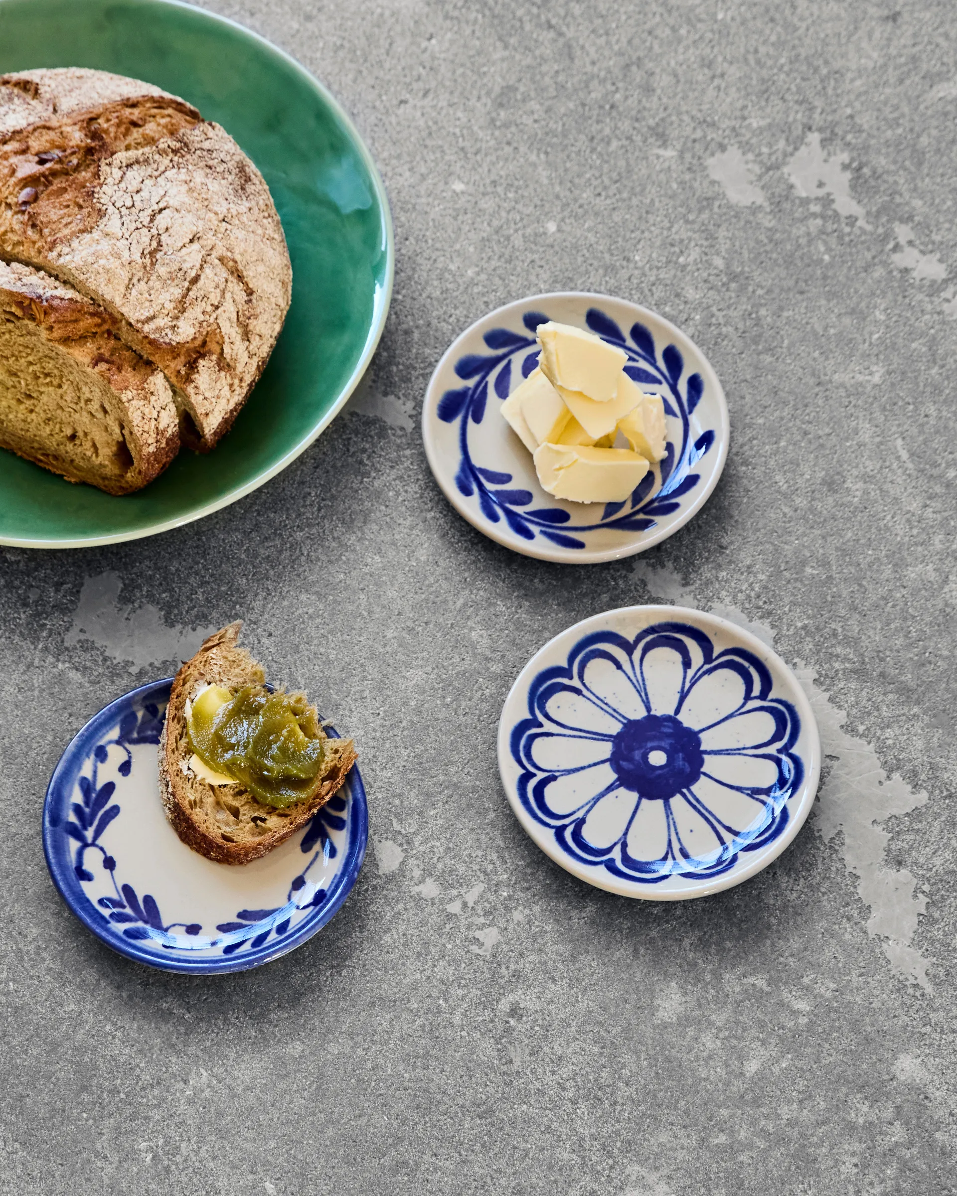 Piatto Diva Ø13 cm 3 pezzi, Blu House Doctor