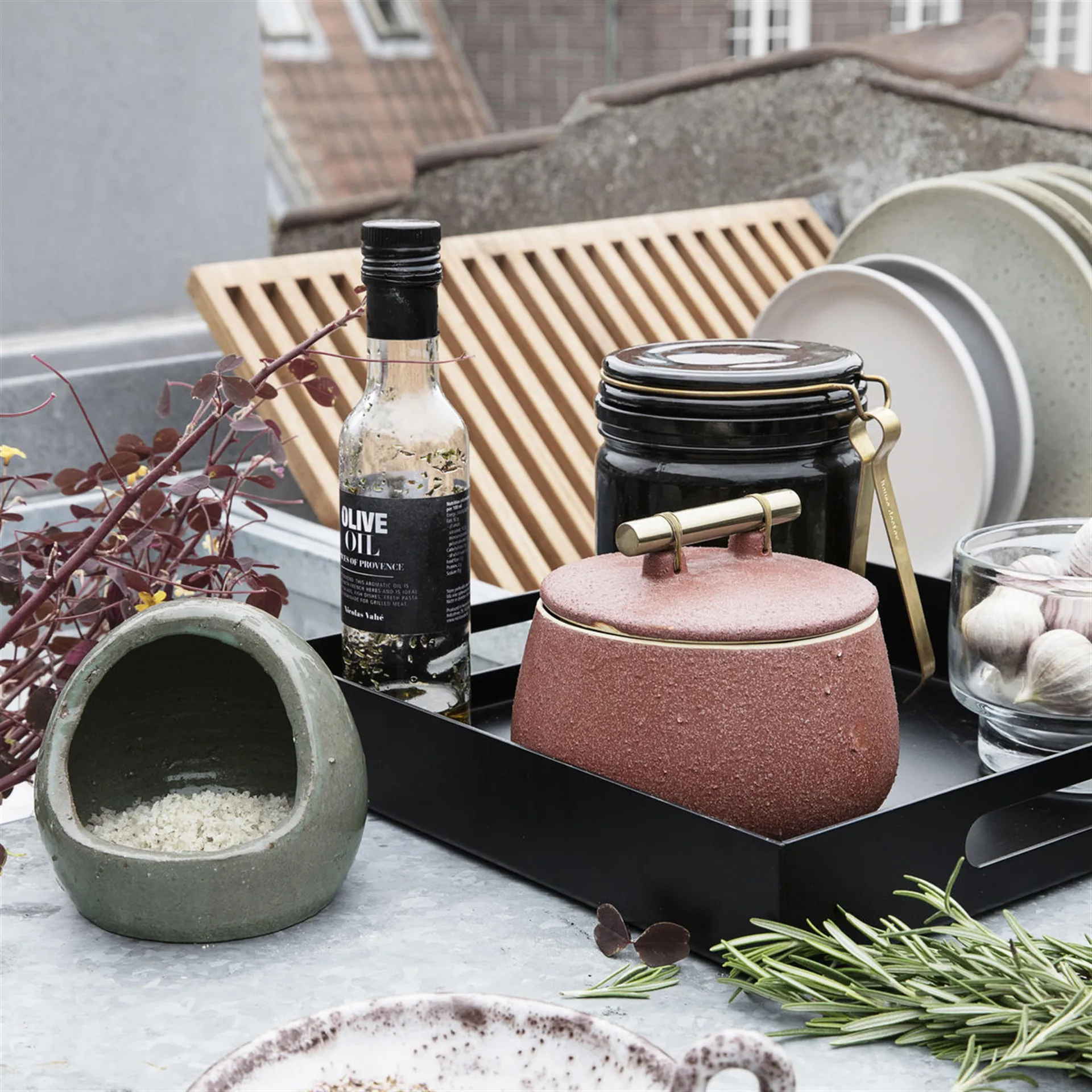 Piatto Lake grigio, 15,2 cm House Doctor