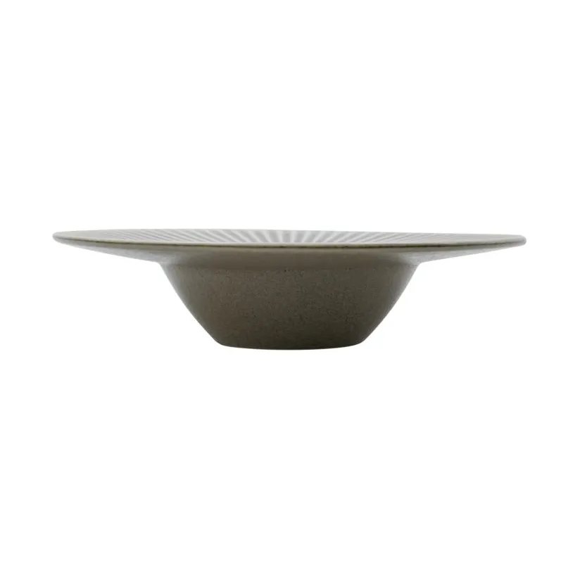 Piatto per pasta Pleat Ø26 cm, Grigio-marrone House Doctor