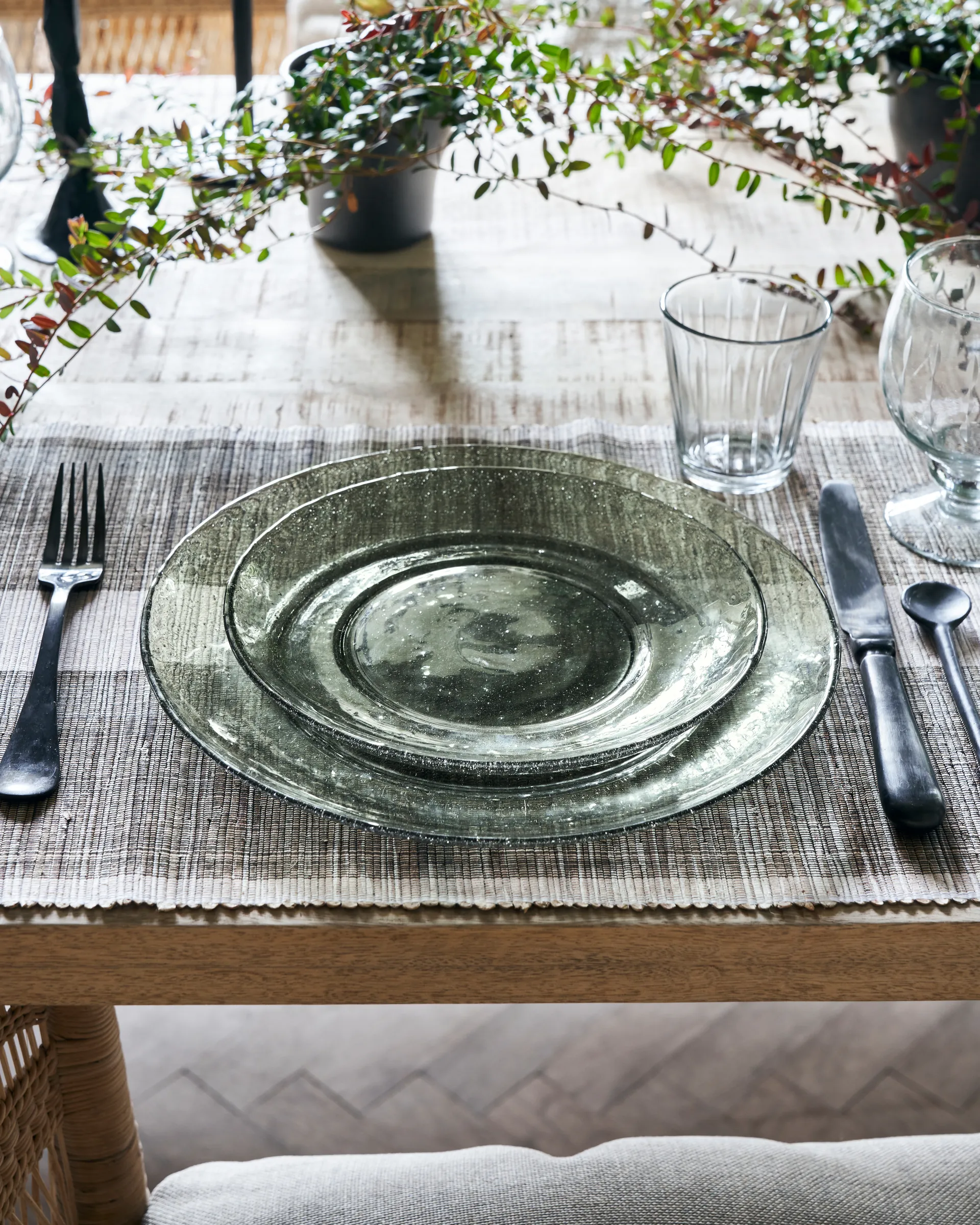 Piatto Rain, Ø 21 cm, confezione da 2, Verde House Doctor