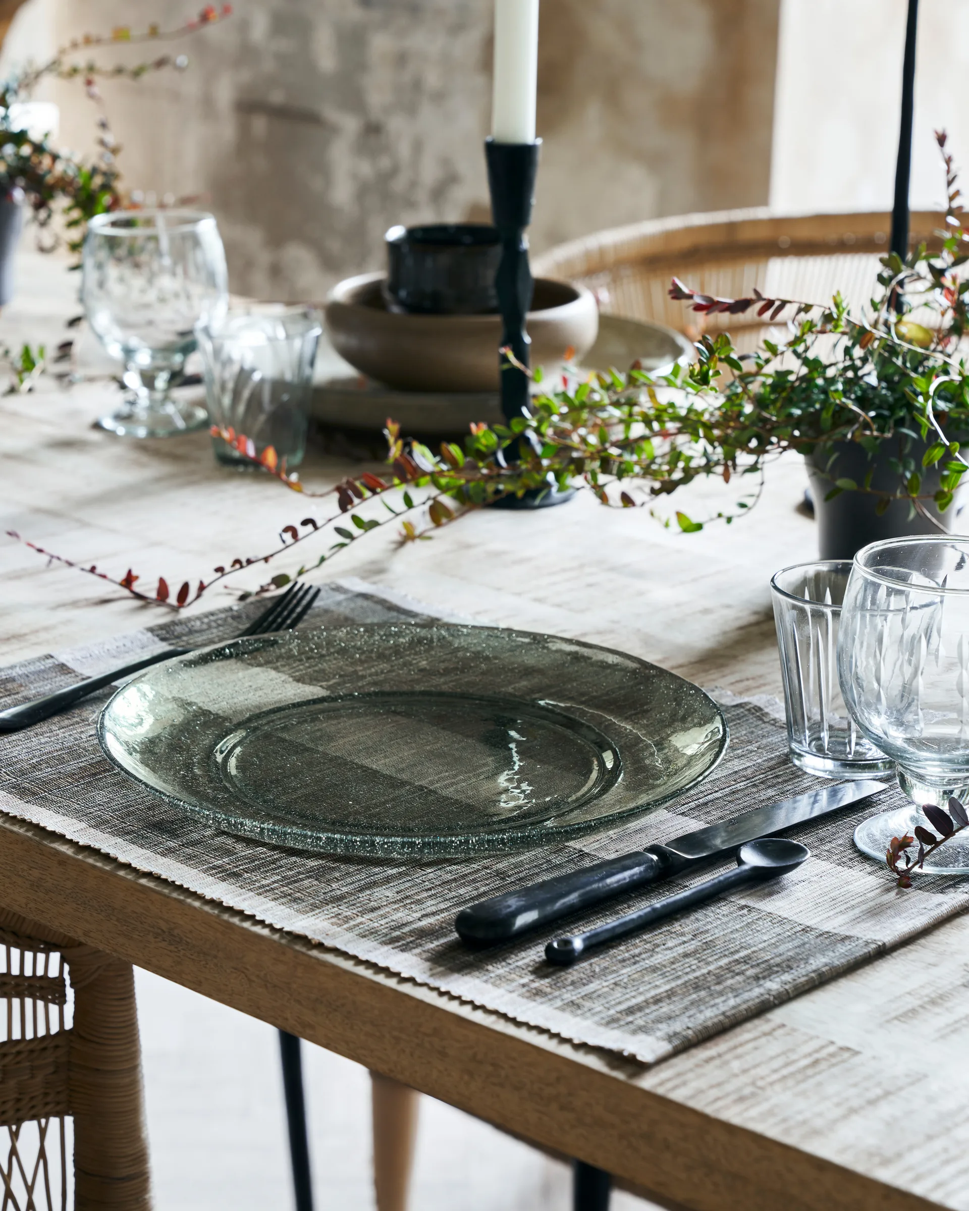 Piatto Rain, Ø 27 cm, confezione da 2, Verde House Doctor