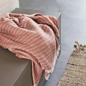 Plaid a strisce Alice 140x200 cm - Dusty berry - House Doctor