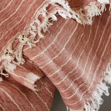 Plaid a strisce Alice 140x200 cm - Dusty berry - House Doctor