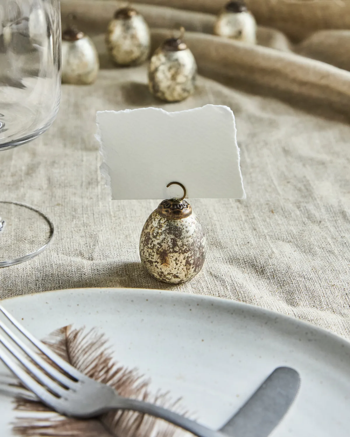 Porta-tovaglioli per segnaposto House Doctor, set da 6 pezzi, Finitura argento House Doctor