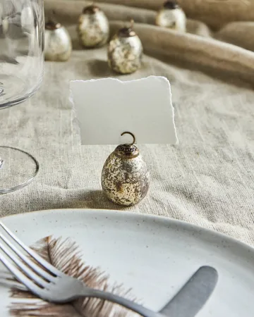 Porta-tovaglioli per segnaposto House Doctor, set da 6 pezzi - Finitura argento - House Doctor