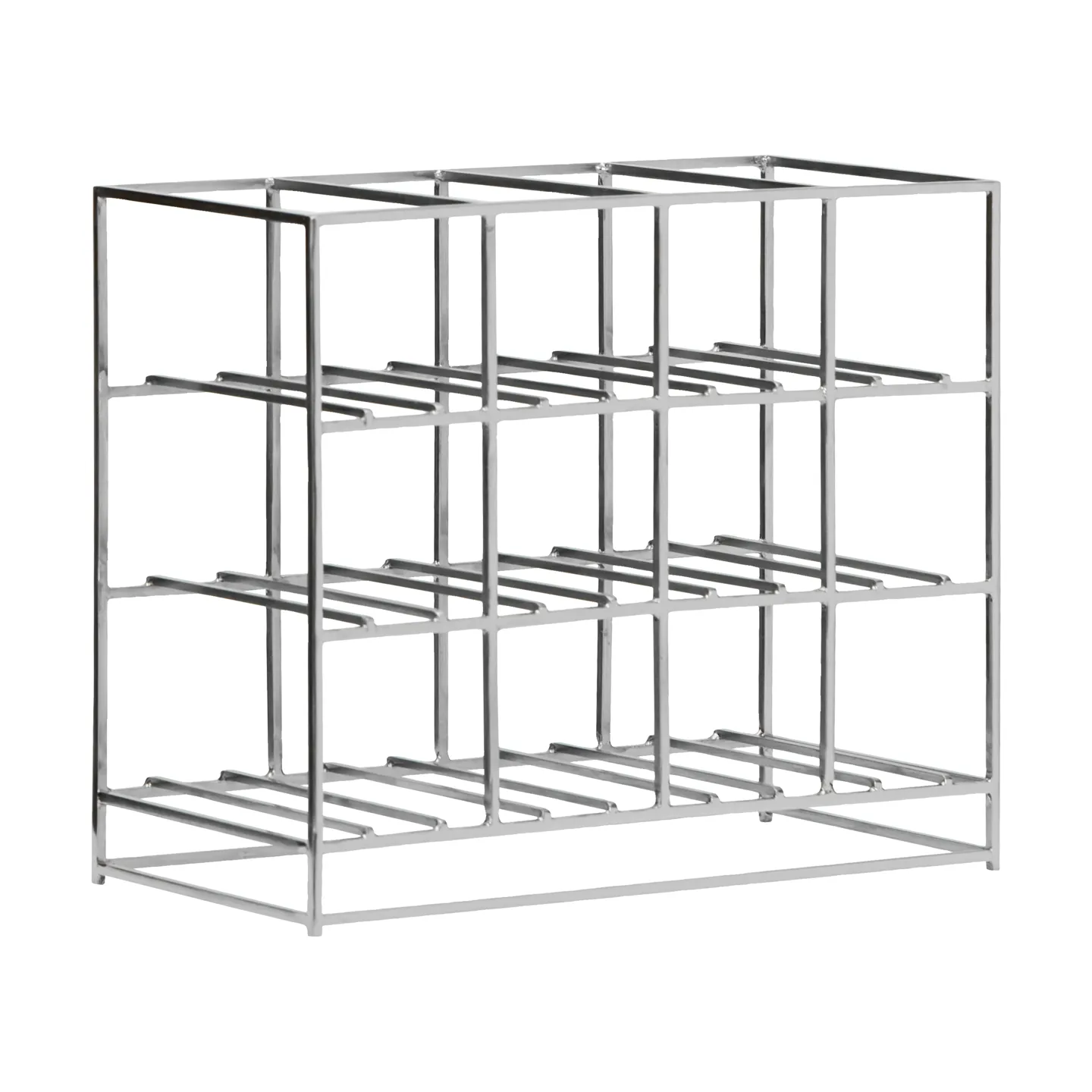 Portabottiglie House Doctor 12 bottiglie 41x35 cm, Finitura argento House Doctor