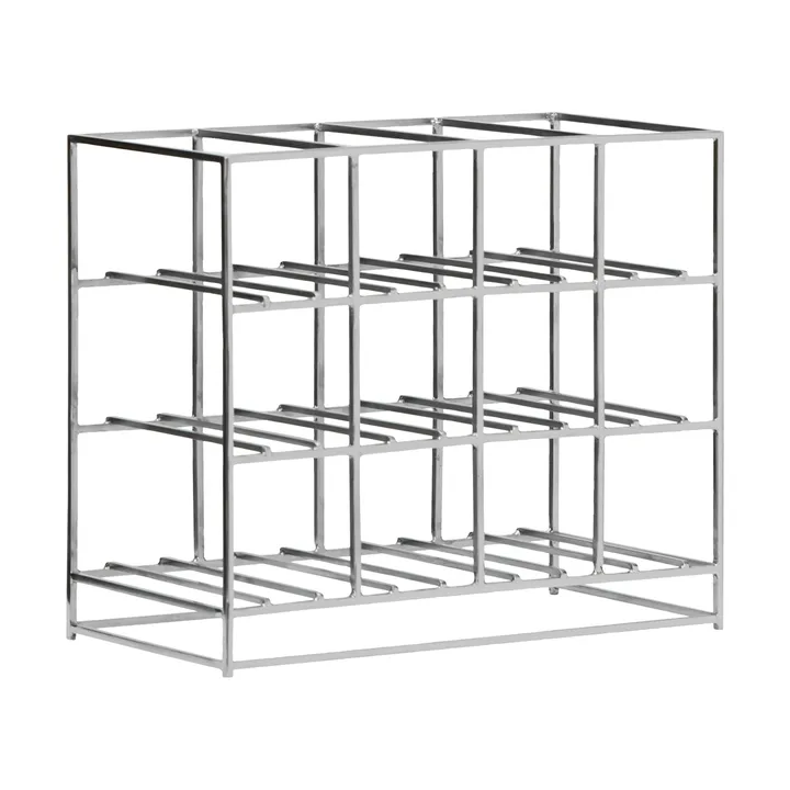 Portabottiglie House Doctor 12 bottiglie 41x35 cm - Finitura argento - House Doctor
