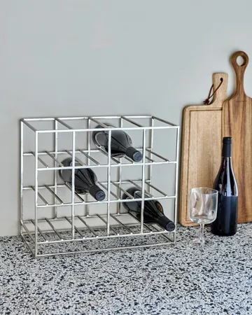 Portabottiglie House Doctor 12 bottiglie 41x35 cm - Finitura argento - House Doctor
