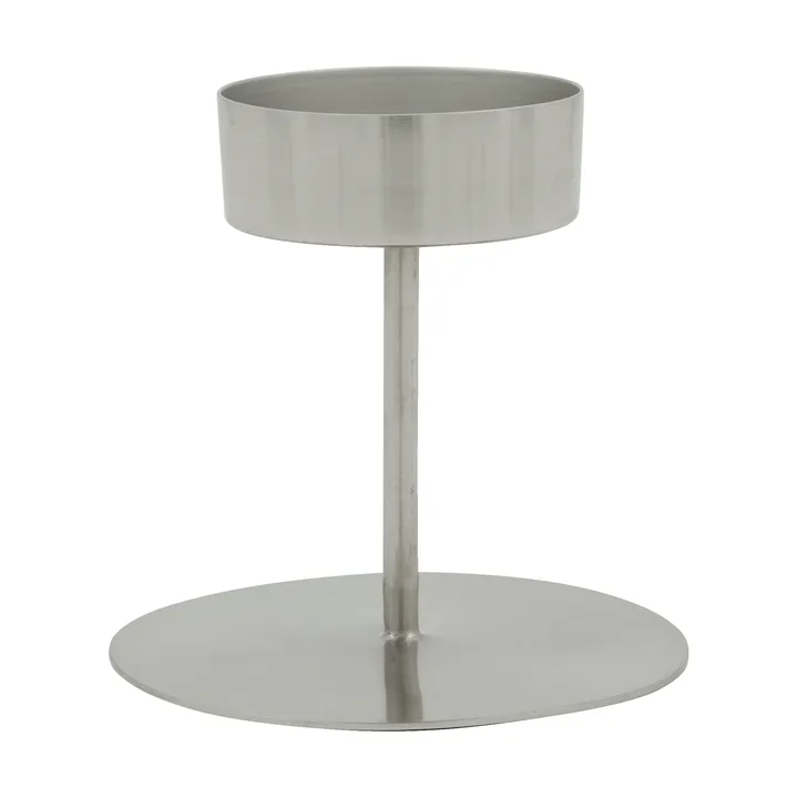Portacandela Anit - Finitura Silver, Ø10,5x10 cm - House Doctor