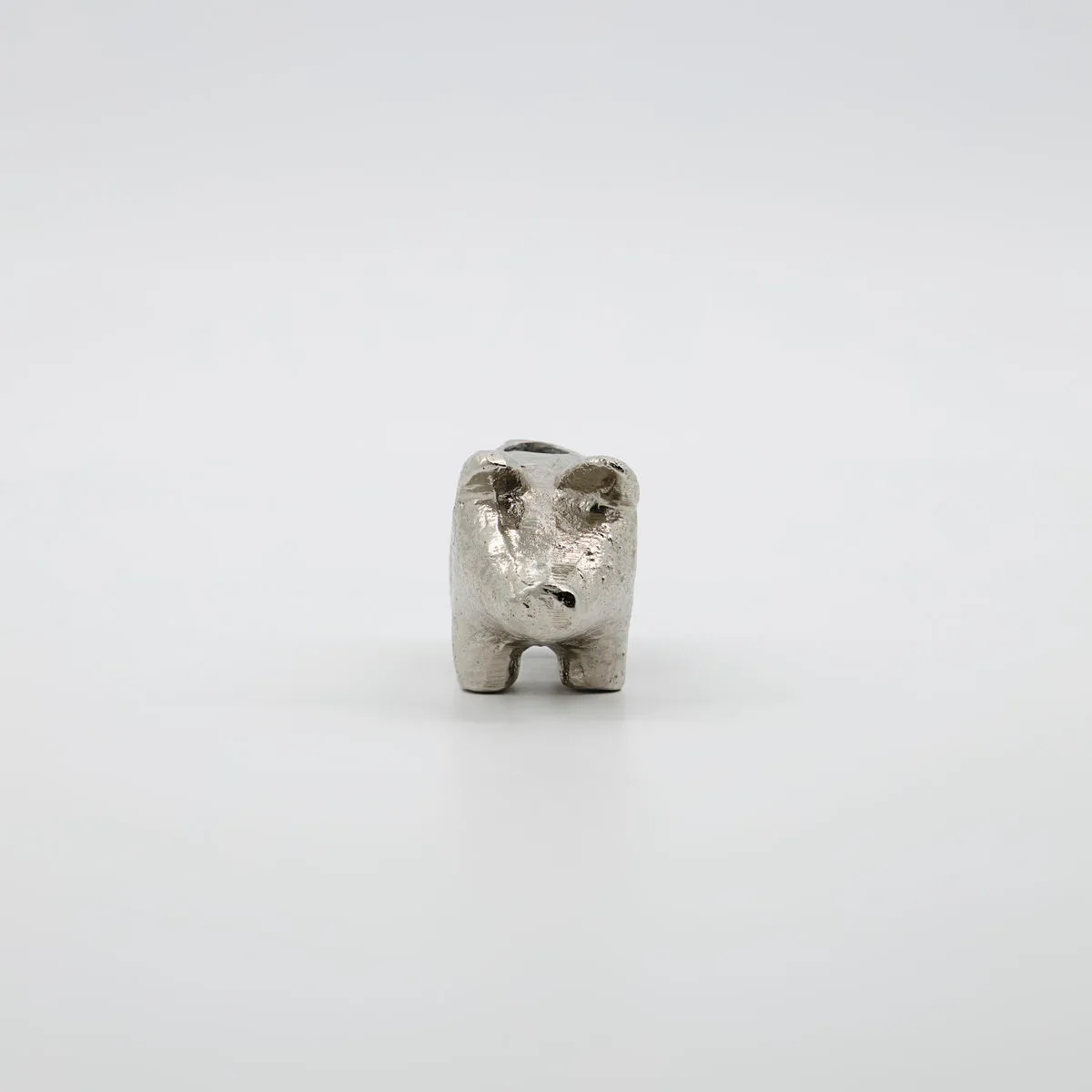 Portacandela Pig 5 cm, Argento antico House Doctor