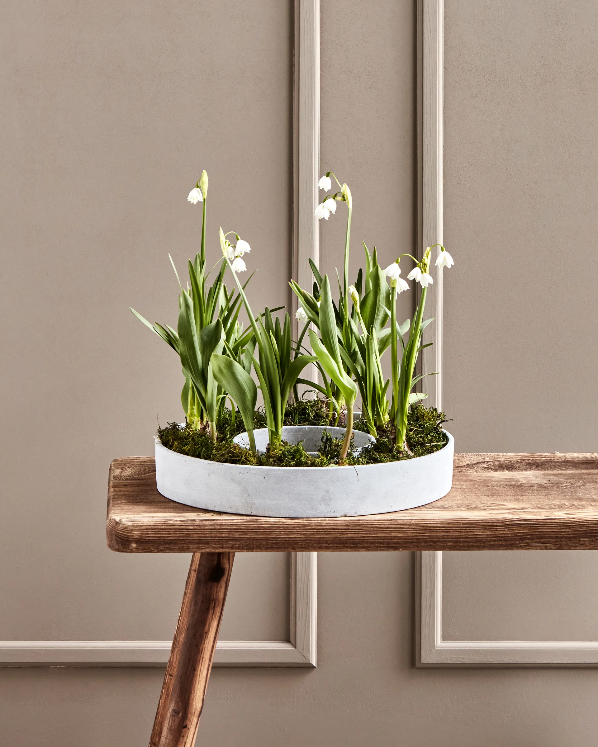 Portacandele per candele a blocco The Ring, Calcestruzzo House Doctor