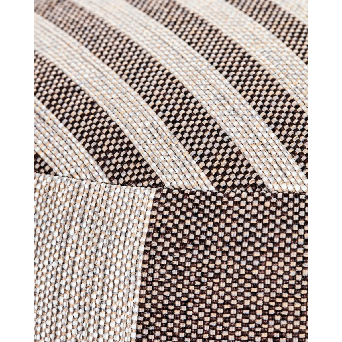 Pouf Alfo Ø60x40 cm, Marrone-bianco House Doctor