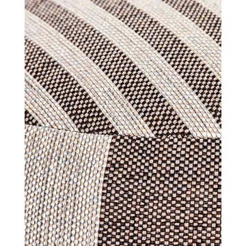 Pouf Alfo Ø60x40 cm - Marrone-bianco - House Doctor