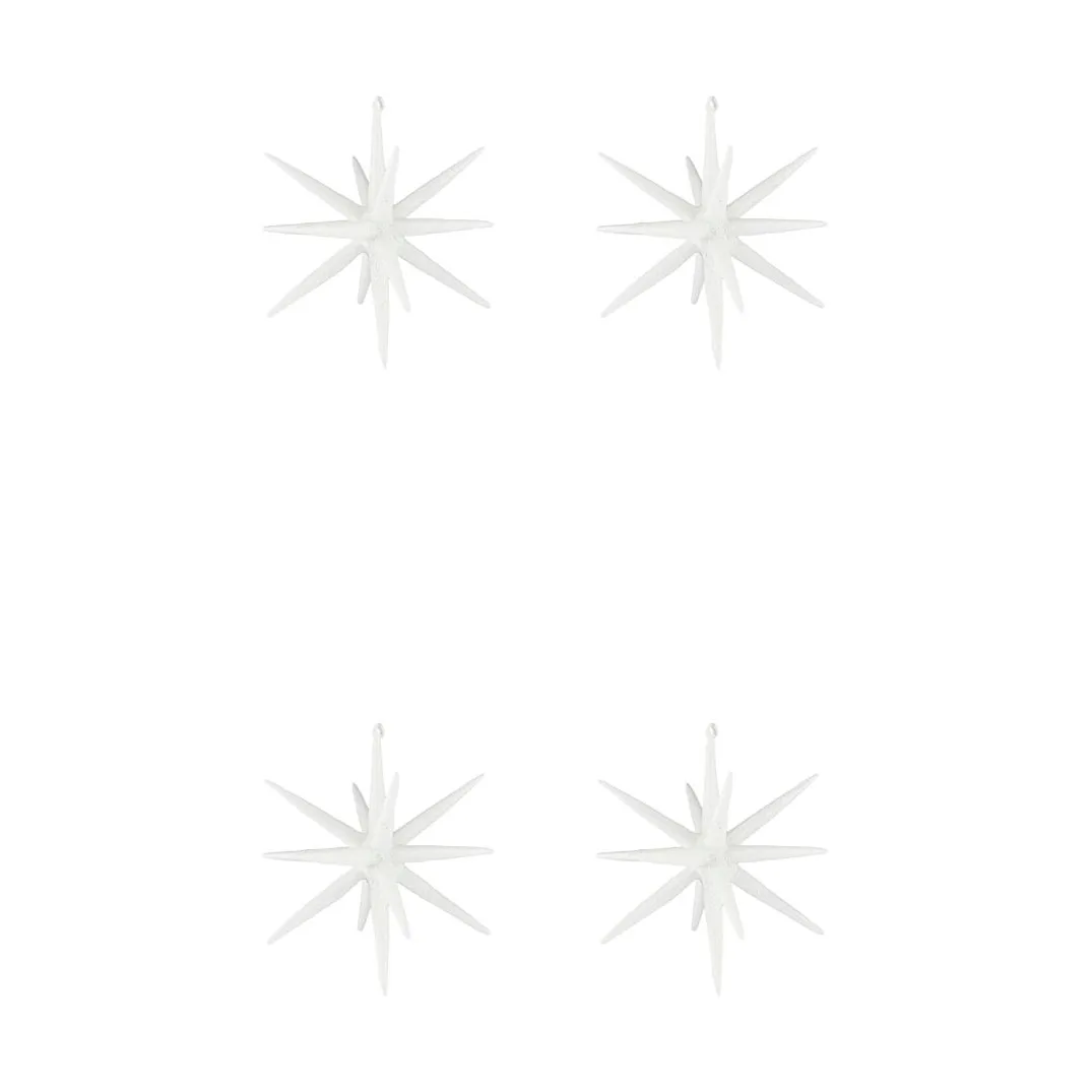 Puntale per albero di Natale Spike Ø12 cm 4 pezzi, Ottone bianco-glitter House Doctor