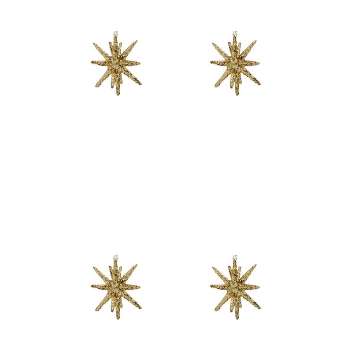 Puntale per albero di Natale Spike Ø7,5 cm 4 pezzi - Glitter bronzo - House Doctor
