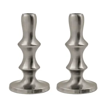 Reese portacandele 2 pezzi - Finitura silver - House Doctor