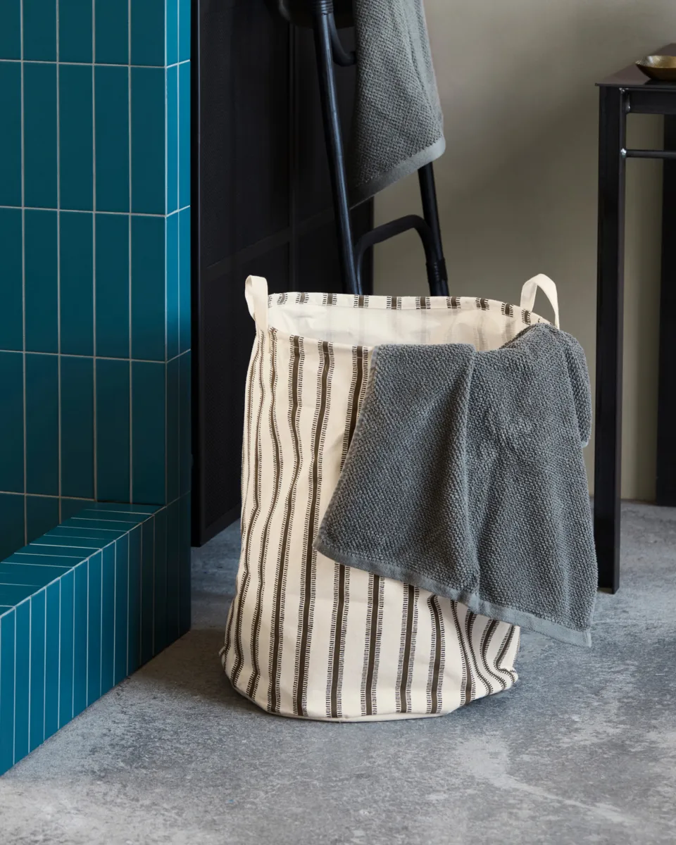 Sacco per lavanderia Ø40x50 cm, Marrone chiaro House Doctor