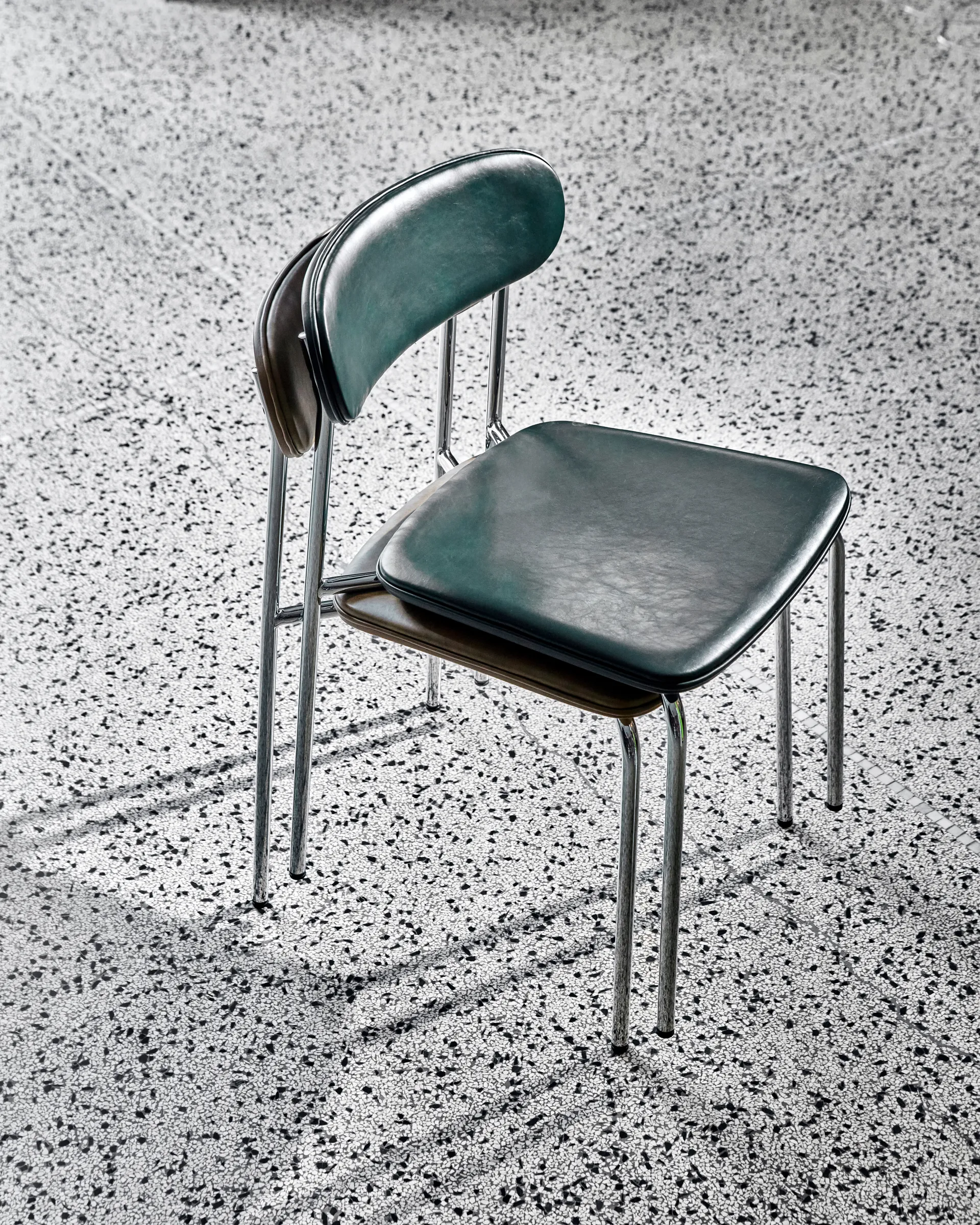 Sedia Pova, Cromo-verde scuro House Doctor
