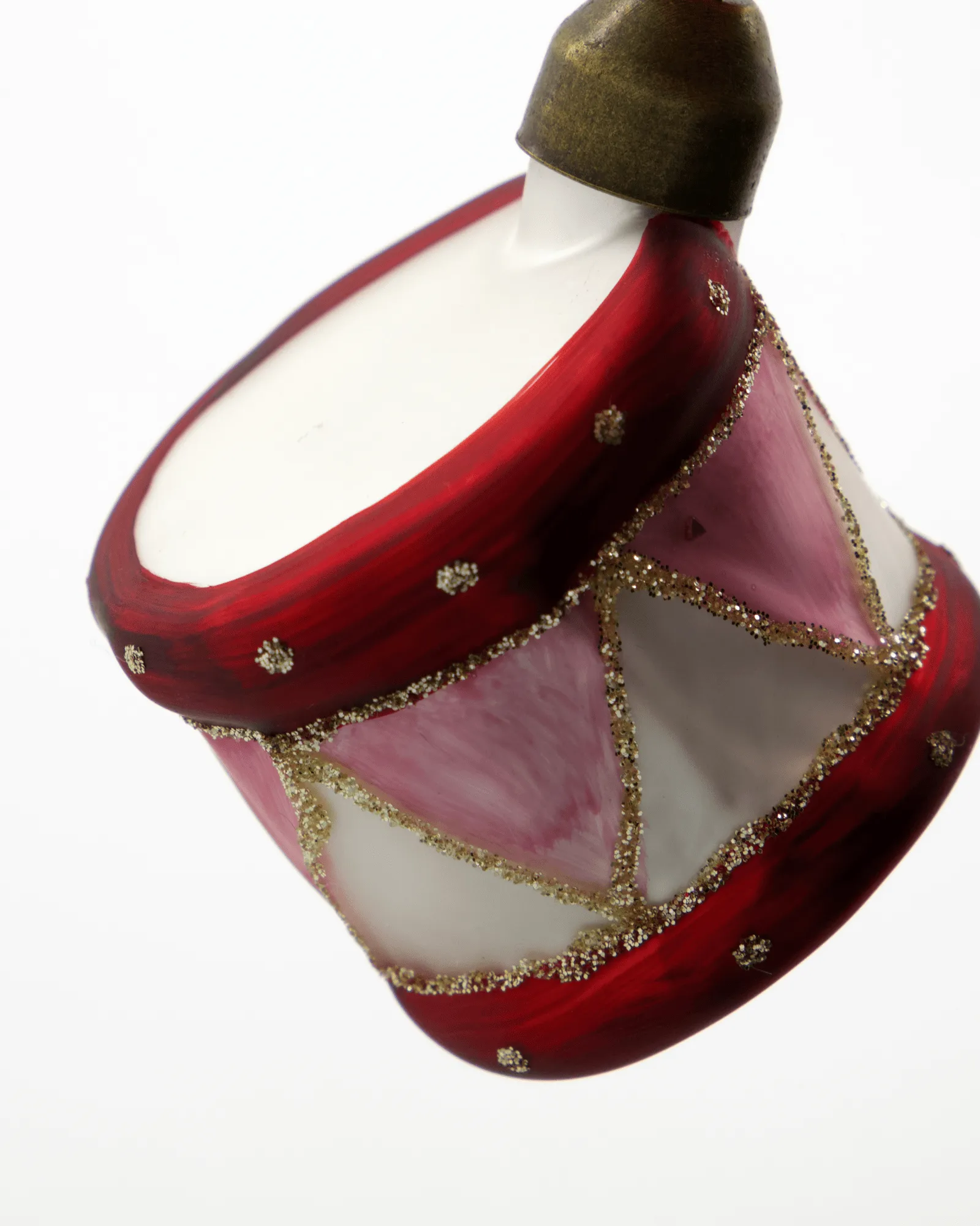 Set di 3 ornamenti natalizi Drum, Blu, verde, rosso polveroso House Doctor