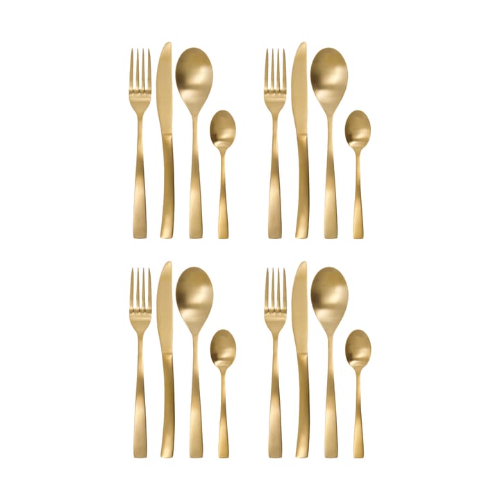 Set di posate Golden 16 pezzi - Dorato - House Doctor