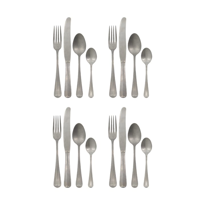 Set di posate Mora 16 pezzi - Finitura argento - House Doctor