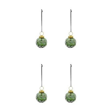Sfera di Natale Vellu confezione da 4 - Verde - House Doctor