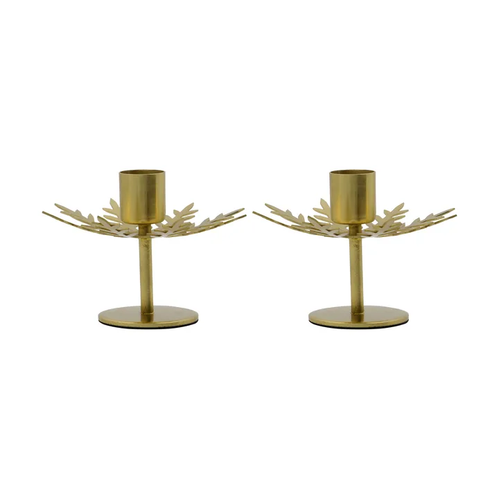 Snowflake portacandele 2-pack - Color ottone antico - House Doctor