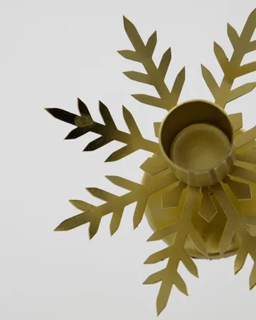 Snowflake portacandele 2-pack - Color ottone antico - House Doctor