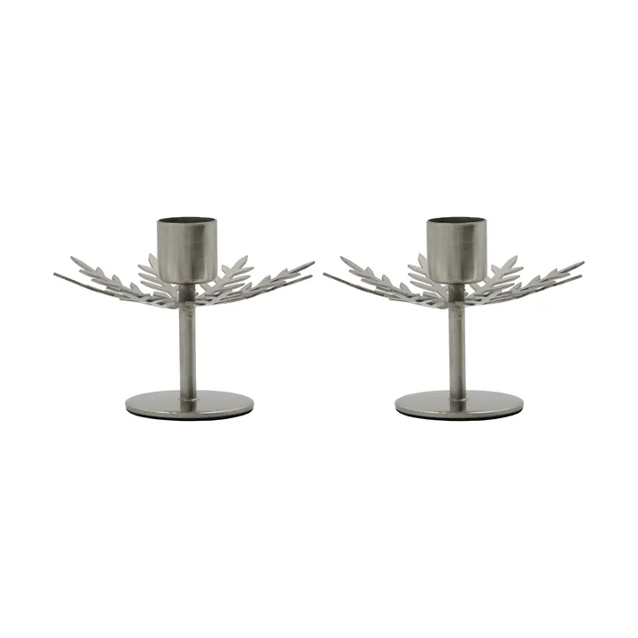 Snowflake portacandele 2-pack - Finitura argento - House Doctor
