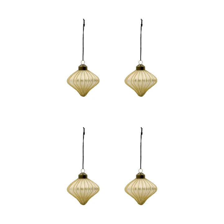 Spin decorazione natalizia set da 4 - Champagne - House Doctor