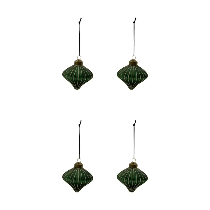Spin decorazione natalizia set da 4 - Verde - House Doctor