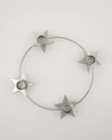 Stage portacandele dell’Avvento, Ø24 cm - Argento - House Doctor