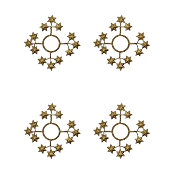 Star copri candela 4-pack - Dorato - House Doctor