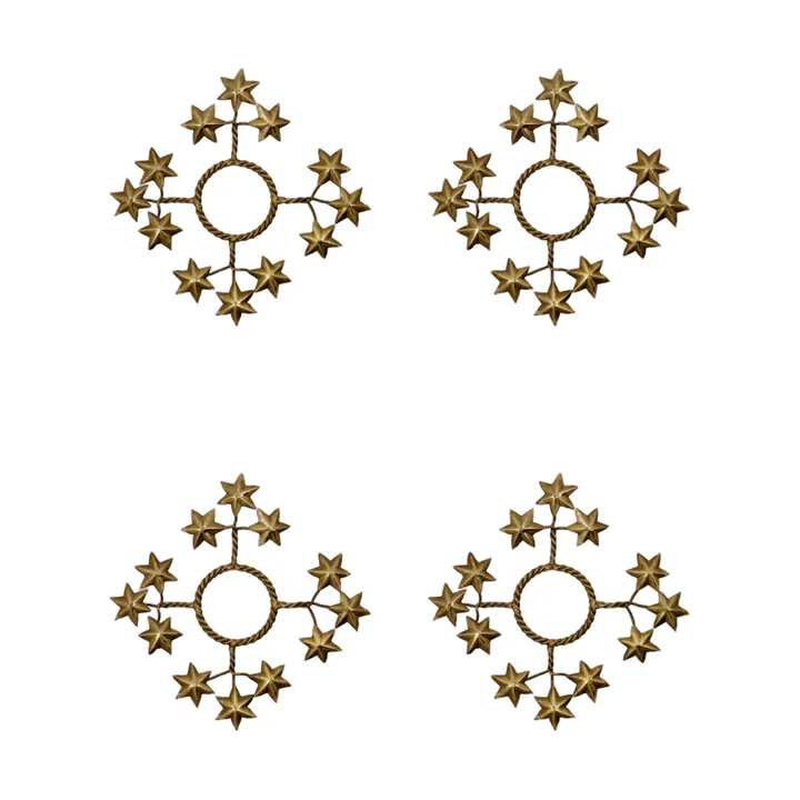 Star copri candela 4-pack - Dorato - House Doctor
