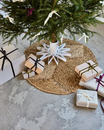 Star tappeto per albero di Natale, Ø100 cm - Natura - House Doctor