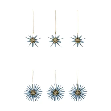 Stari decorazioni natalizie 6 pezzi - Azzurro chiaro - House Doctor