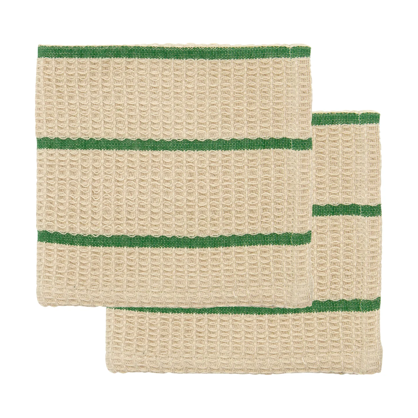 Strofinaccio Rena, Sand-verde, 30x30 cm, confezione da 2 House Doctor