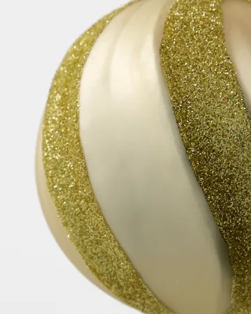 Swirl palline di Natale 4 pezzi - Champagne-oro - House Doctor