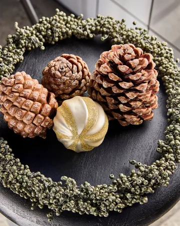 Swirl palline di Natale 4 pezzi - Champagne-oro - House Doctor