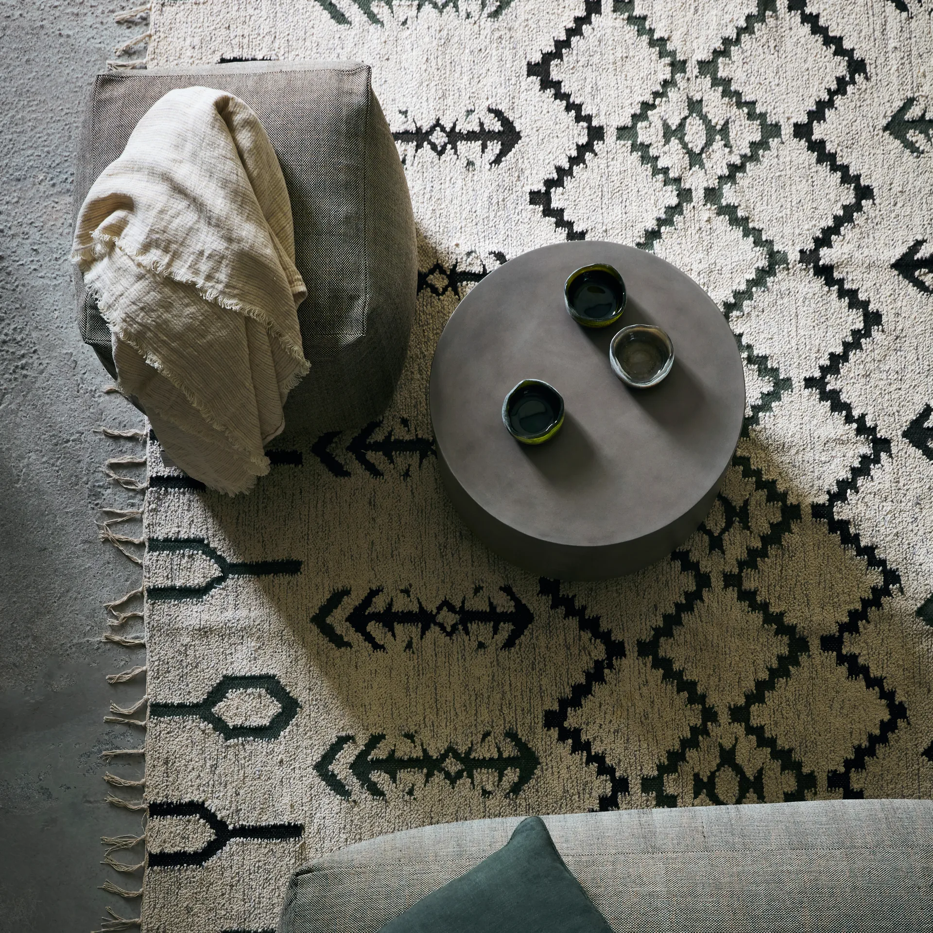 Tappeto Arte 160x230 cm, Off-white House Doctor