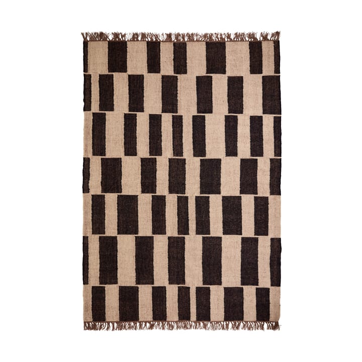 Tappeto Graph  - Nero-natura, 160x230 cm - House Doctor