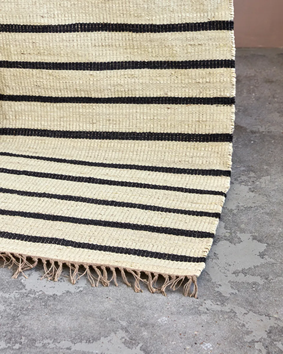 Tappeto Sima 180x180 cm, Nero-natura House Doctor