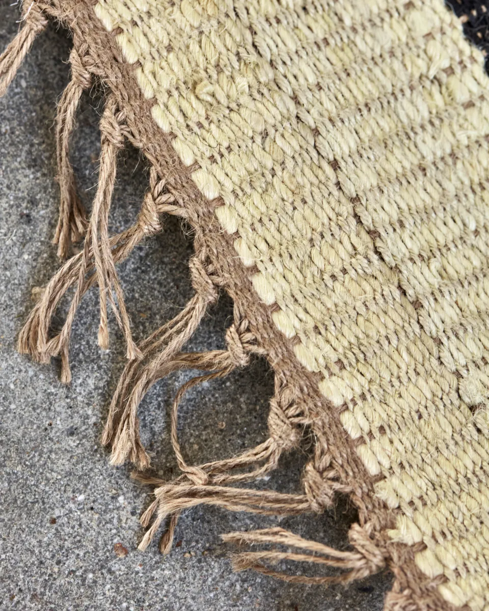 Tappeto Sima 180x180 cm, Nero-natura House Doctor