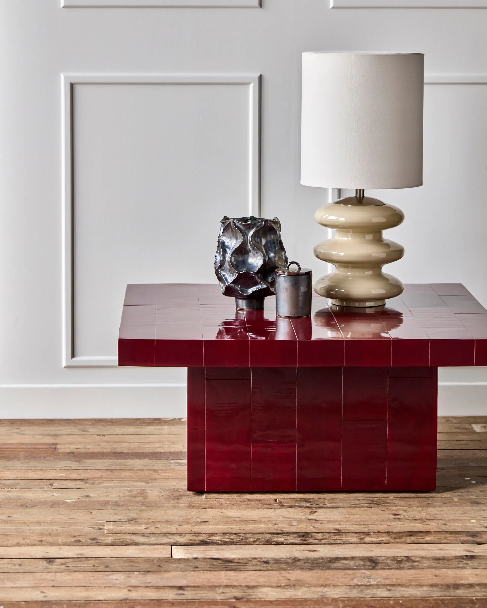 Tavolino Brick 100x100x44 cm, Rosso House Doctor