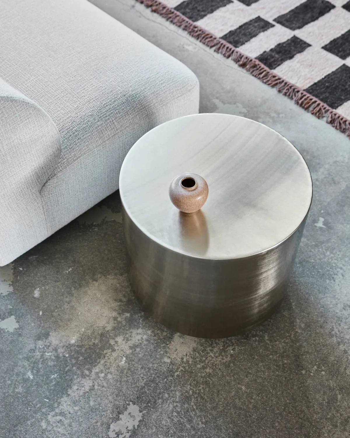 Tavolino laterale Step, Argento spazzolato House Doctor