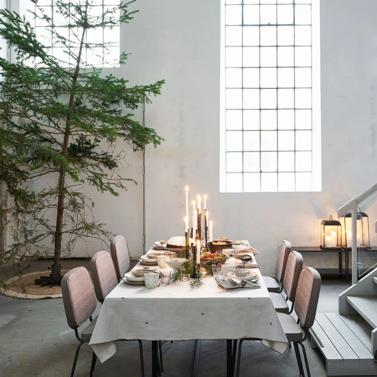 Tovaglia Twinkle 140x240 cm, Grigio talpa House Doctor