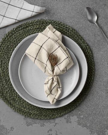 Tovagliolo di stoffa Join 40x40 cm confezione da 4 - Nero-off white - House Doctor